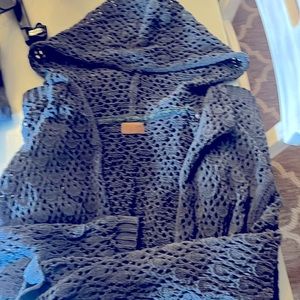 Crochet knee length sweater